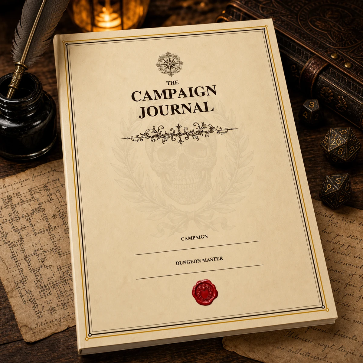 DnD Campaign Journal Printable 5e — Session log and party tracker for the whole table