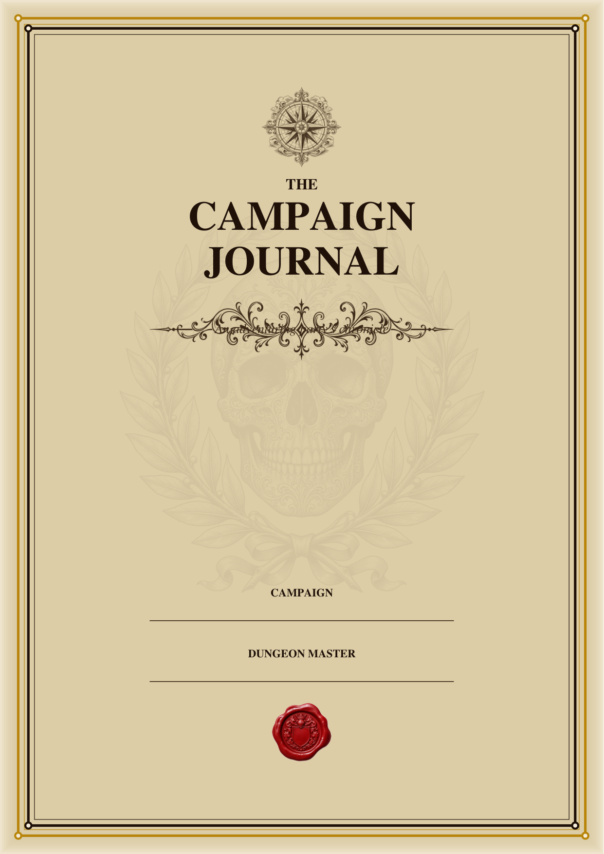 DnD Campaign Journal Printable 5e preview 1