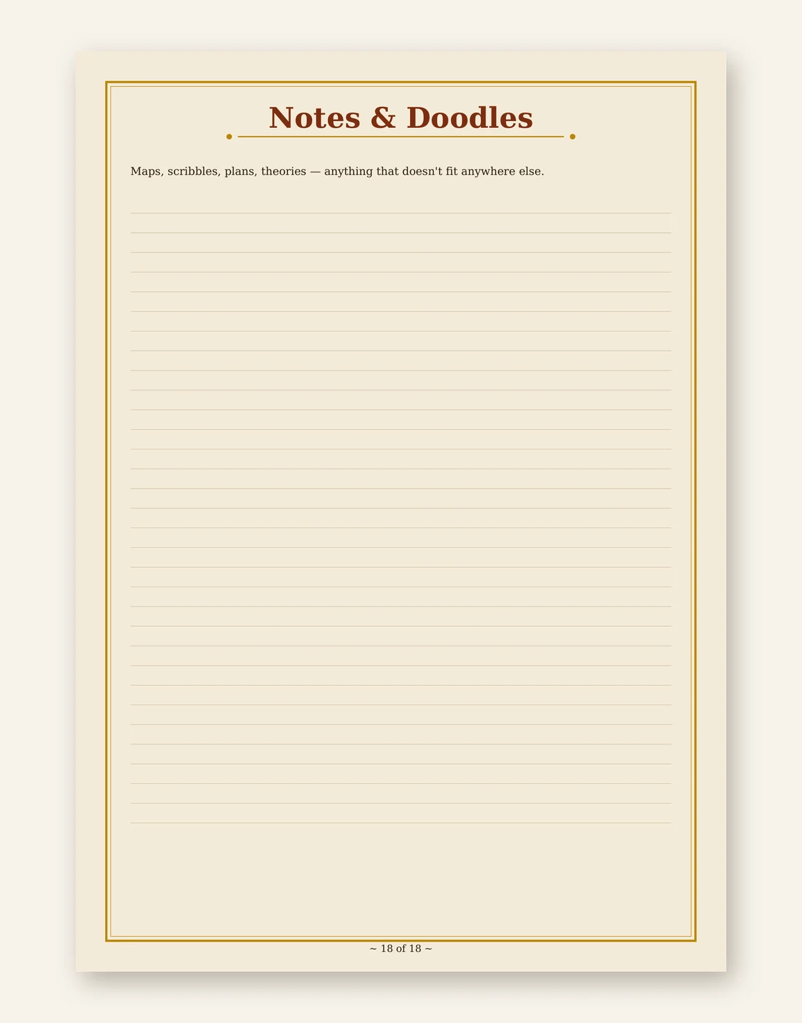 DnD Character Journal Printable 5e — Preview page 3
