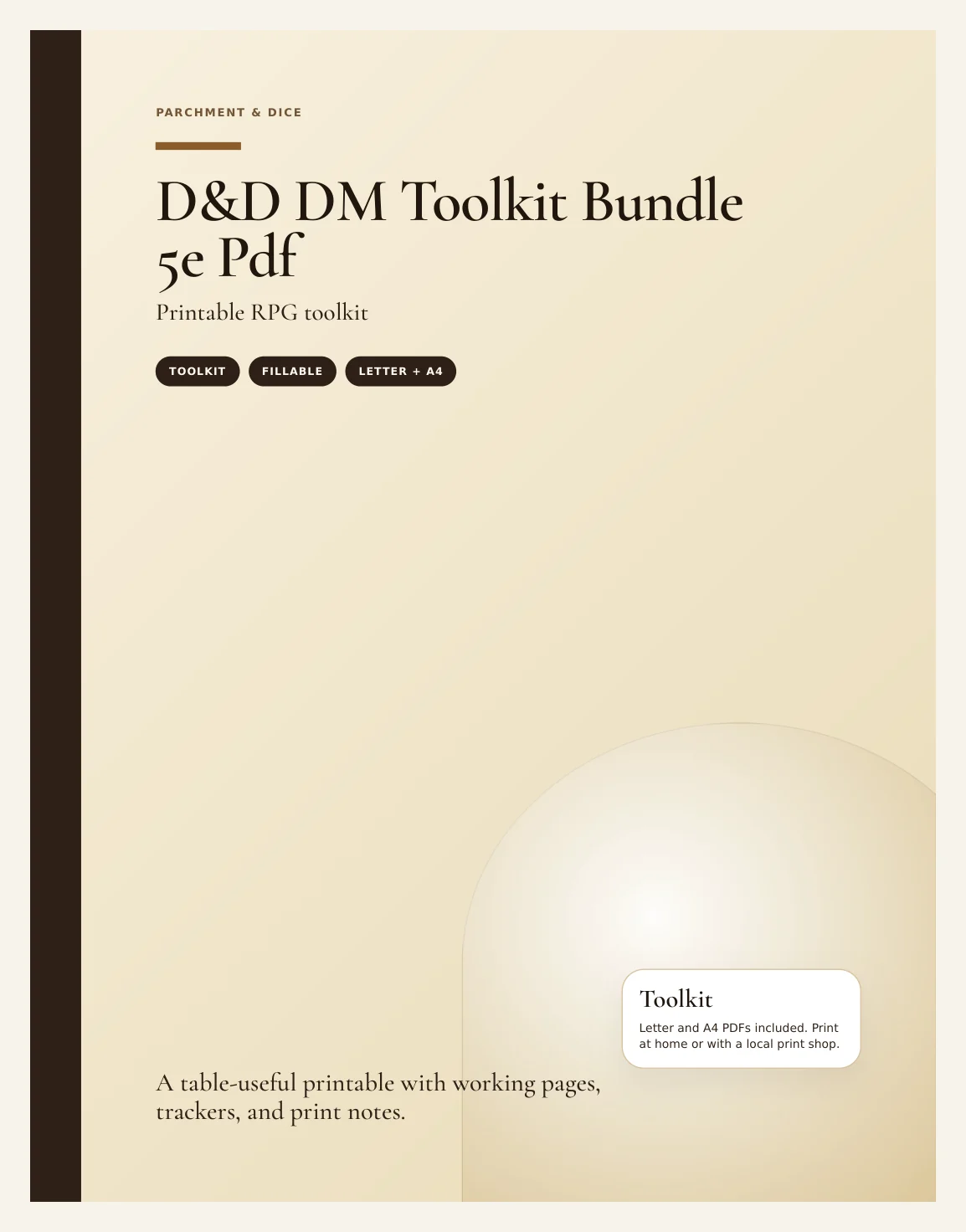 DnD DM Toolkit Bundle 5e Printable Pdf | Reference Pack Initiative Tracker Encounter Loot Log Npc Cards | New Dungeon Master Gift — Preview page 1