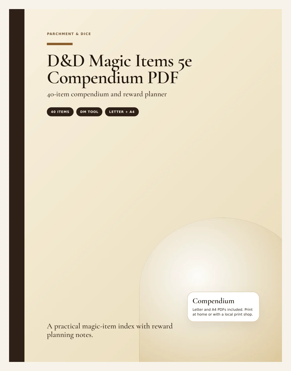 DnD Magic Items Printable 5e Compendium PDF — Preview page 1