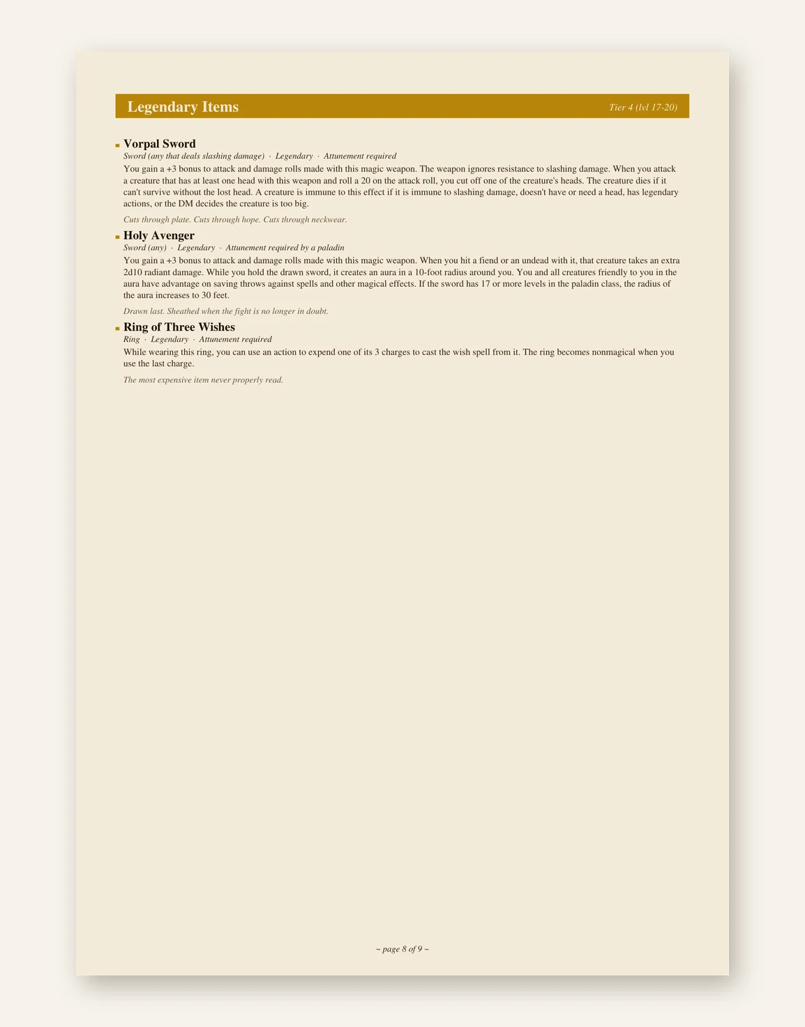 DnD Magic Items Printable 5e Compendium PDF — Preview page 3