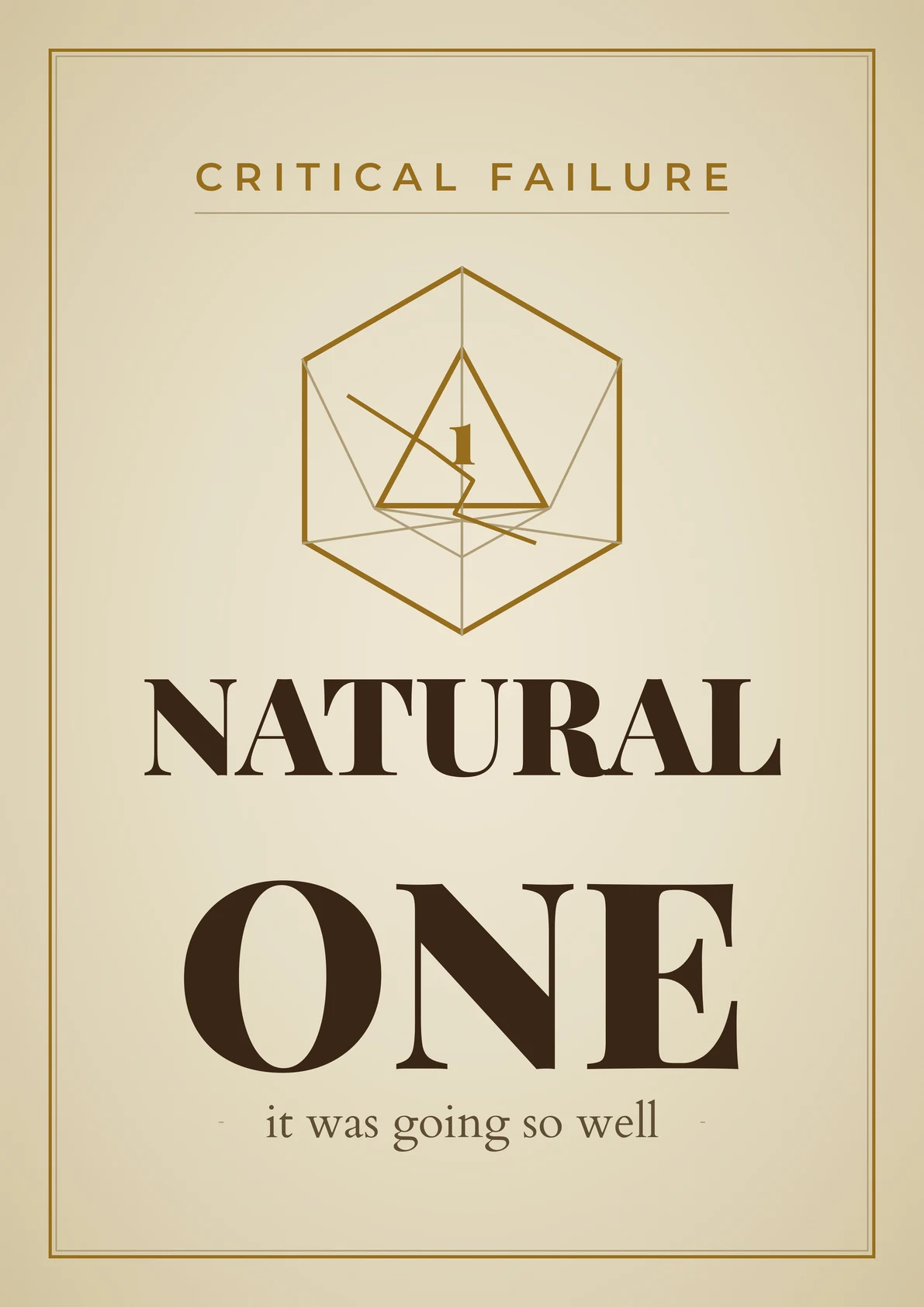 Natural 20 Natural 1 DnD Wall Art Set of 2 - Crit Hit Crit Fail Dice Quote Poster - Dungeons and Dragons Game Room Decor - Instant Download — Preview page 2