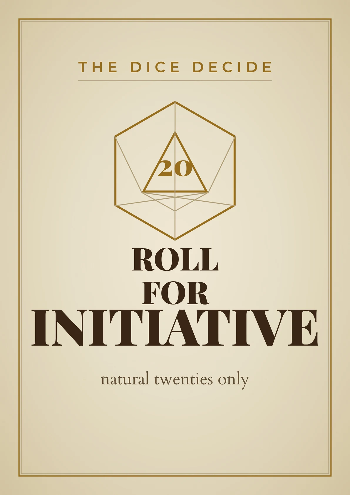 Roll For Initiative D&D Poster – D20 Dice Quote, Game Room Decor (Instant Download) — Preview page 2
