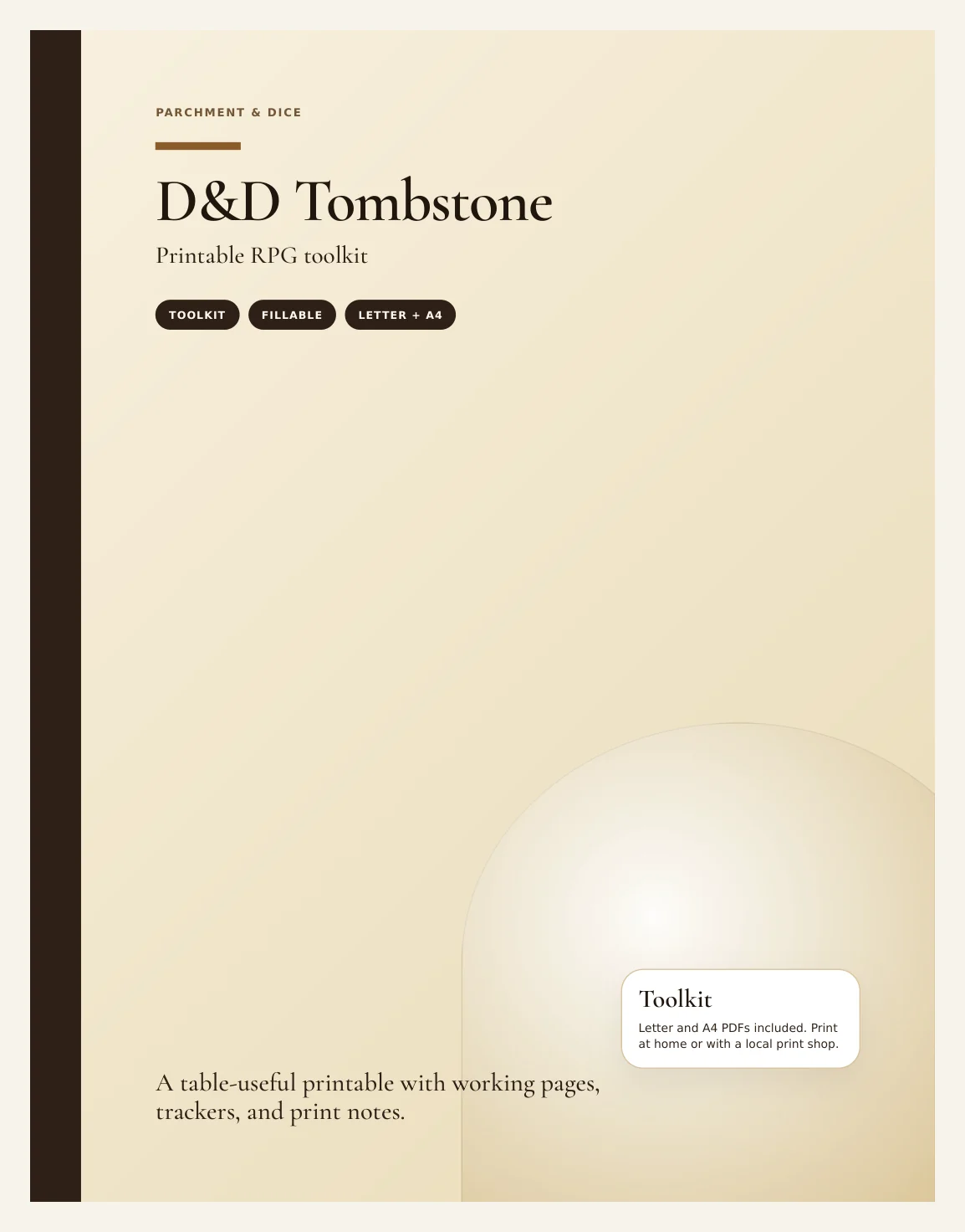 DnD Tombstone Printable — Preview page 1
