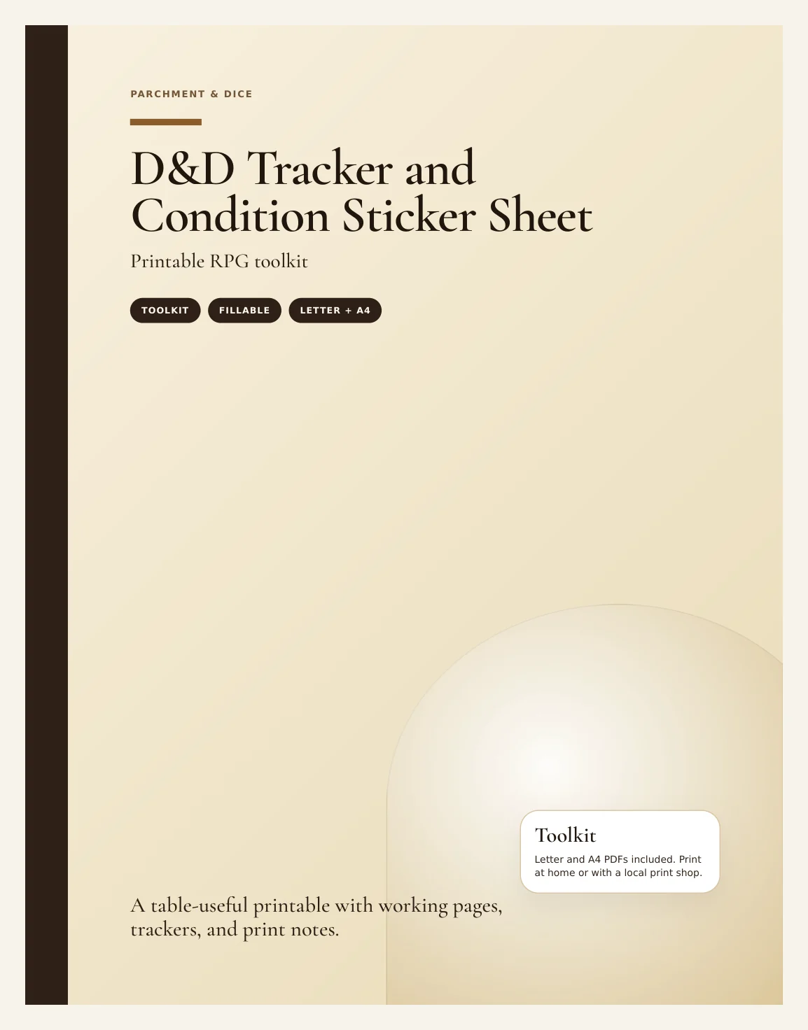 DnD Tracker and Condition Sticker Sheet Printable - 5e HP Spell Slot Death Save Markers - Cut Out Combat Tokens - Instant Download — Preview page 1