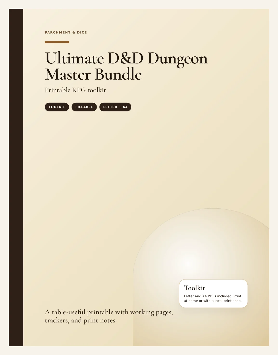 Ultimate DnD Dungeon Master Bundle 5e Printable PDF | Tavern Menu Worldbuilding NPC Initiative Encounter Campaign Journal | Mega DM Kit — Preview page 1