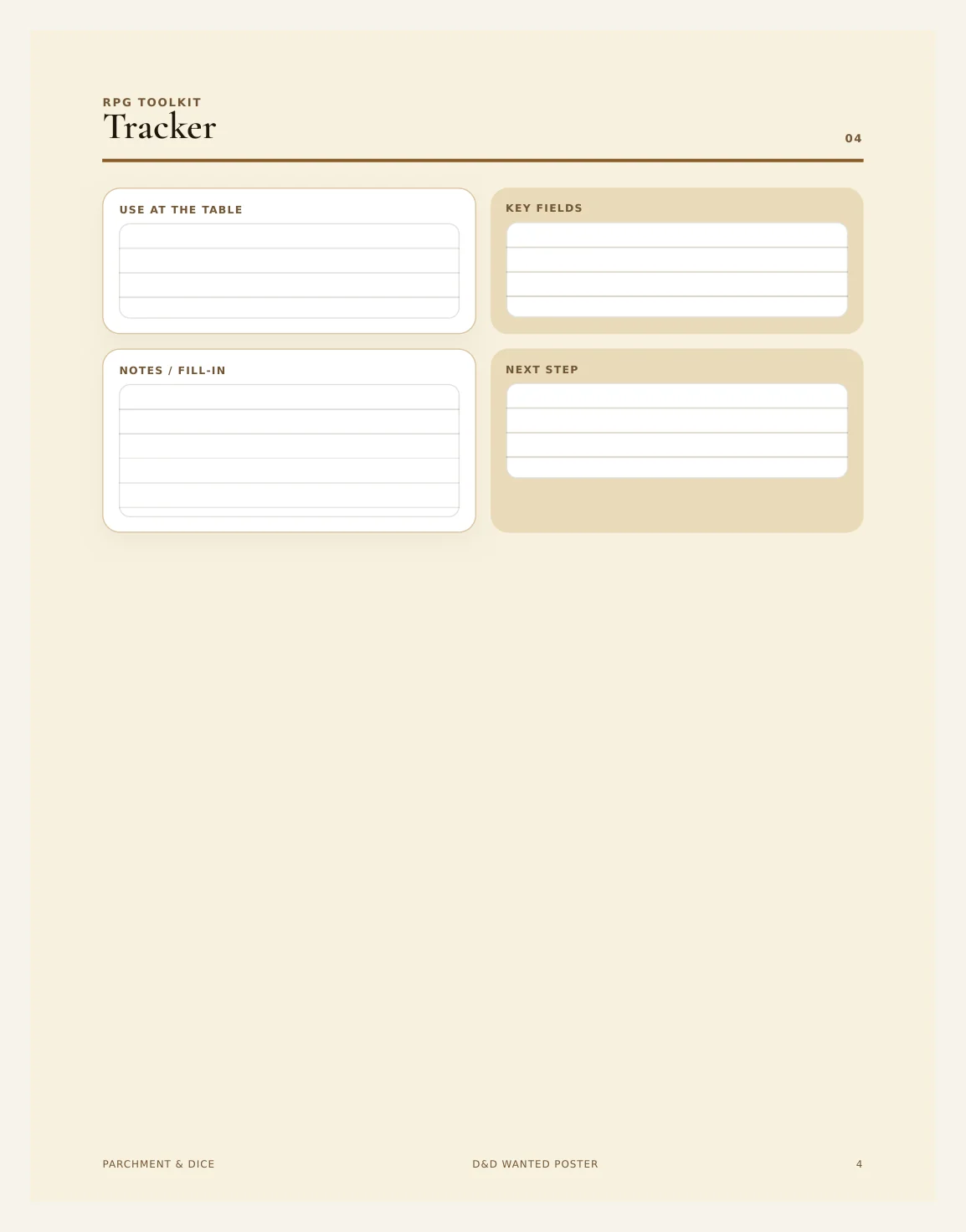DnD WANTED Poster Printable - Fillable Bounty Notice - Dungeons and Dragons DM Prop - Character Wanted Sign - Instant Download 5 Sizes — Preview page 2