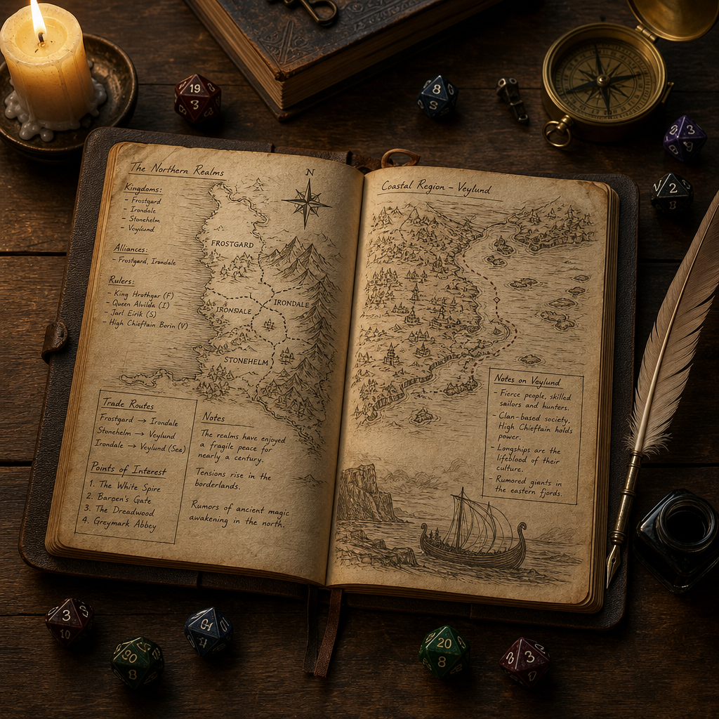 DnD Worldbuilding Workbook Printable